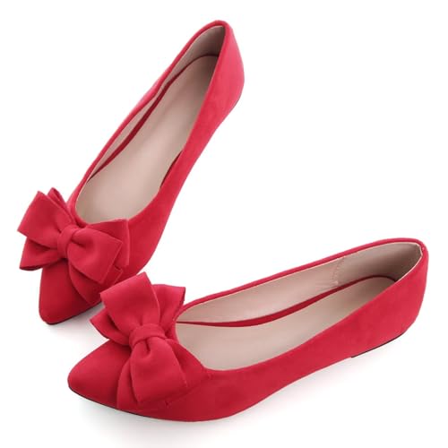 Image of Dear Time Women's Ballet Flats Dress Ballet Shoes Slip on for Office Work Comfortable Shoes