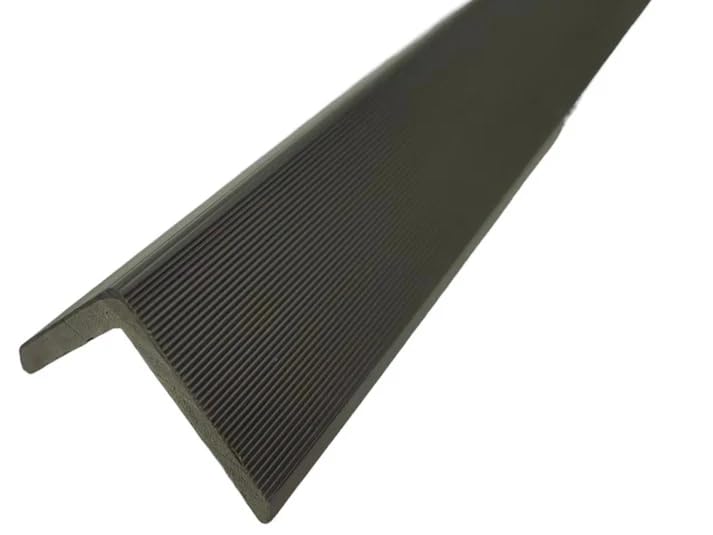 WPC Composite Angle Trim 290CM Pack of 10 Outdoor Corner Edge Trim for Slatted Wall Panels Decking Boards (Dark Brown)