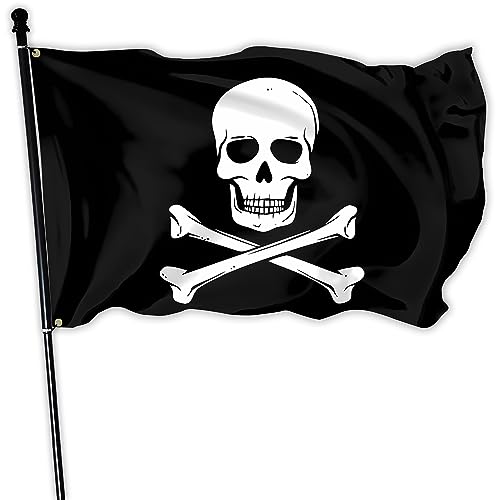 Skull Flag 3X5 Ft Funny American Pirate Jolly Roger And Crossbones Boat Flag For Indoor Outdoor College Dorm Wall Farm Decor Banner Gift