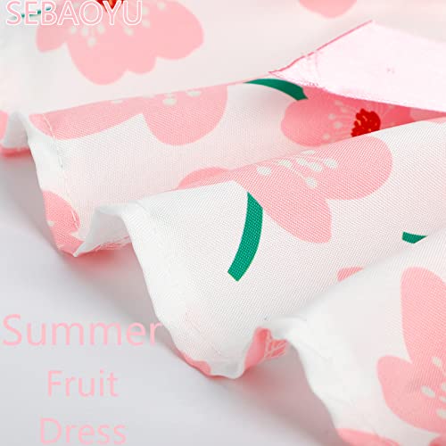 Set Of 4 Puppy Dresses For Small Dogs Girls,Summer Girl Dog Clothes, Cute Puppy Clothe Floral Fruits Pattern Female Pet Dog Princess Bowknot Dress Doggie Cat Outfit For Yorkie Chihuahua (Large) #TOP6