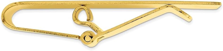 Diamond2Deal Gold-Plated Kelly Waters Hinged Engravable Grooved Money Clip (Length: 2.5 mm|Width: 23mm)
