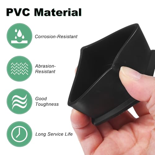 Image of M METERXITY 8-Pack Square Chair Leg Caps, 1.57 inch (40mm) PVC Chair Leg Floor Protectors for Chairs /Table /Bed, Furniture Feet Covers Cups Non-Slip End Tips