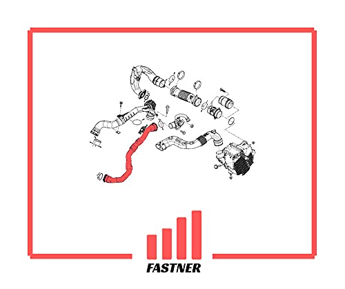 Compatibile con Renault/Dacia Tubo Manicotto Intercooler Aria Turbo Captur I, Clio IV, Thalia III 1.5 dCi (2012-), Dokker, Duster, Logan 1.5 dCi (2010-) 144604599R