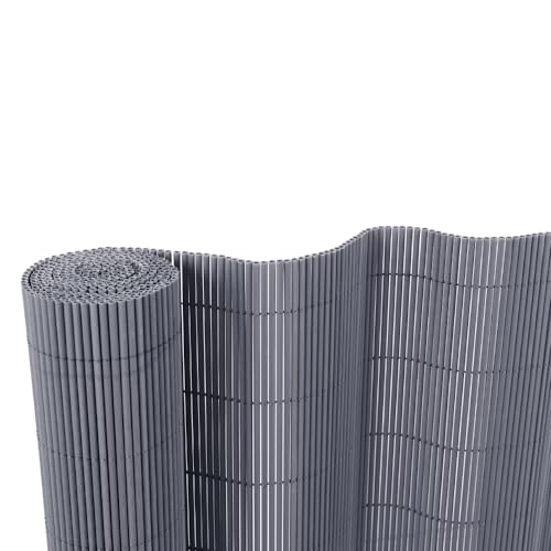 BONERVA | Mimbre PVC | Color Antracita | Valla de decoración exterior para jardín y terraza | Ocultación Exterior (2x3 Metros)