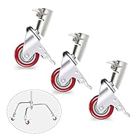 NEEWER 3er Pack Professionelle Lenkrollen mit 75mm Durchmesser haltbare Metallkonstruktion mit Gummibasis nur kompatibel mit Neewer Fotografie C-Ständer für Studio Videoaufnahmen (Silber)