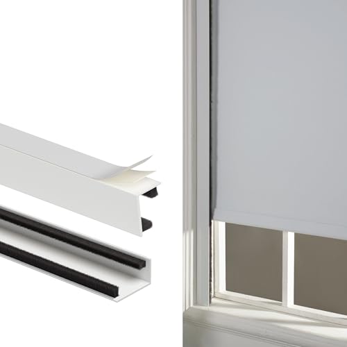 BERISSA Light Blocking Strips for Window Shades and Blinds White 58 2PCS