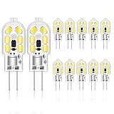Liuyife 12 Pack Ampoules LED G4 à Deux Broches, 2W, 12V AC/DC, Blanc Froid 6000K, 2W Remplace Une Lampe Halogène De 20W, 200LM, Sans Gradation, Convient à Une Variété De Lampes à Culot G4