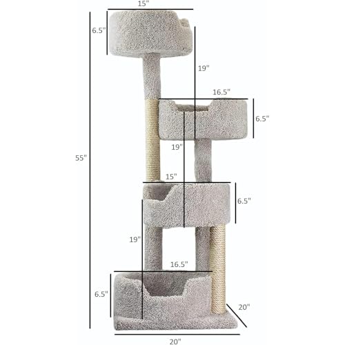 Escalera para Gatos Maykoosh de Madera Maciza Beige miniatura 2