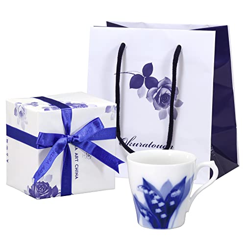 大倉陶園 すずらん マグカップ コーヒー ティー 約330cc レンジ対応 食洗機対応 日本製 114C/B033-RB