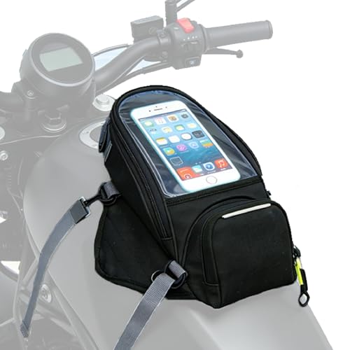 NHGUDAX Borsa Serbatoio Moto Magnetica per Aprilia Caponord 1200 2011-2018, con Finestra Touchscreen, Impermeabile, per Uso Quotidiano e Viaggio