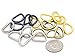 CRAFTMEMORE 3/8 or 1/2 Inch Tiny D-Ring Findings Metal Welded D Rings for Zipper Puller Lanyard Purse Making DIY Craft 50pcs (Silver, 1/2 Inch)