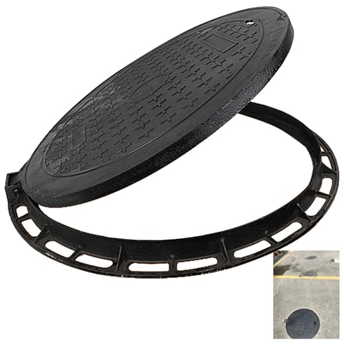 Cadre en fonte robuste pour regard et fermeture de fosse septique monobloc