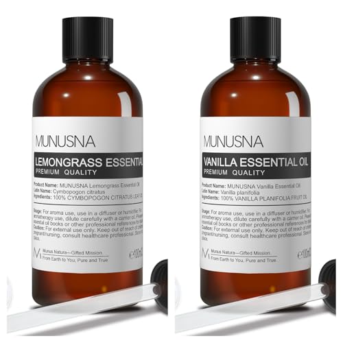 Aceites Esenciales de Vainilla y Hierba Limón 100ml