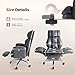 Big and Tall Office Chair, Flip Armrests for Pets & Cross Legged Sitting, Executive Ergonomic Computer Gaming Chair with Foot Rest, Teddy Fleece Wide Seat Reclining Desk Chair, White Vanity Chair