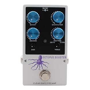 [PRECISION EQ CONTROL] Experience unparalleled tonal mastery with the Bass Booster Pedal, featuring a 3-band EQ that allows you to finely adjust your bass response. With frequency adjustments at 80Hz for lows, a sweepable mid from 250Hz to 2.5kHz, an...