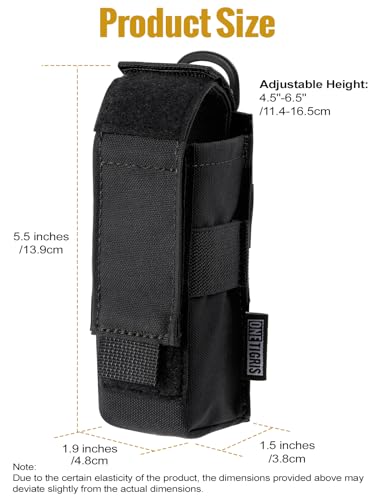 Image of OneTigris Flashlight Holster Flashlight Holder Molle Flashlight Holster Tactical Flashlight Pouch Holder for Belt 1000D Cordura Nylon