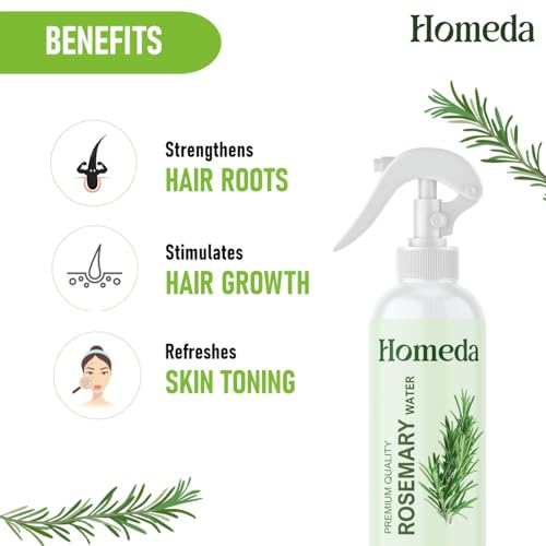 Image of Rosemary Water Spray for Hair Growth (6.8 fl oz) Romero Para el Cabello Tonico de | Rosemary Hydrosol Tonic | Scalp Spray Root Enhancer & Locs (200ml) - Natural, Sulfate, Paraben Free