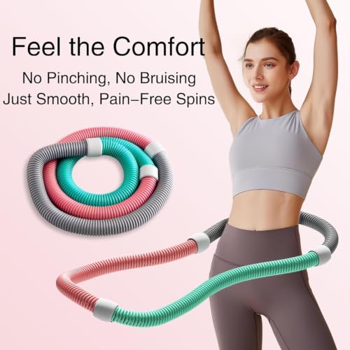 Image of Weighted Infinity Fitness Hoop for Adults and Kids- Adjustable Detachable Smart Hula Hoop for Waist & Core Workout, Fun Cardio Exercise for Home Fitness & Weight (Hula Hoop-1)