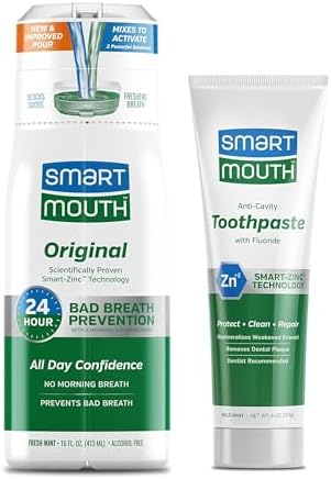 SmartMouth Original Activated Mouthwash & Anti-Cavity Toothpaste Combo