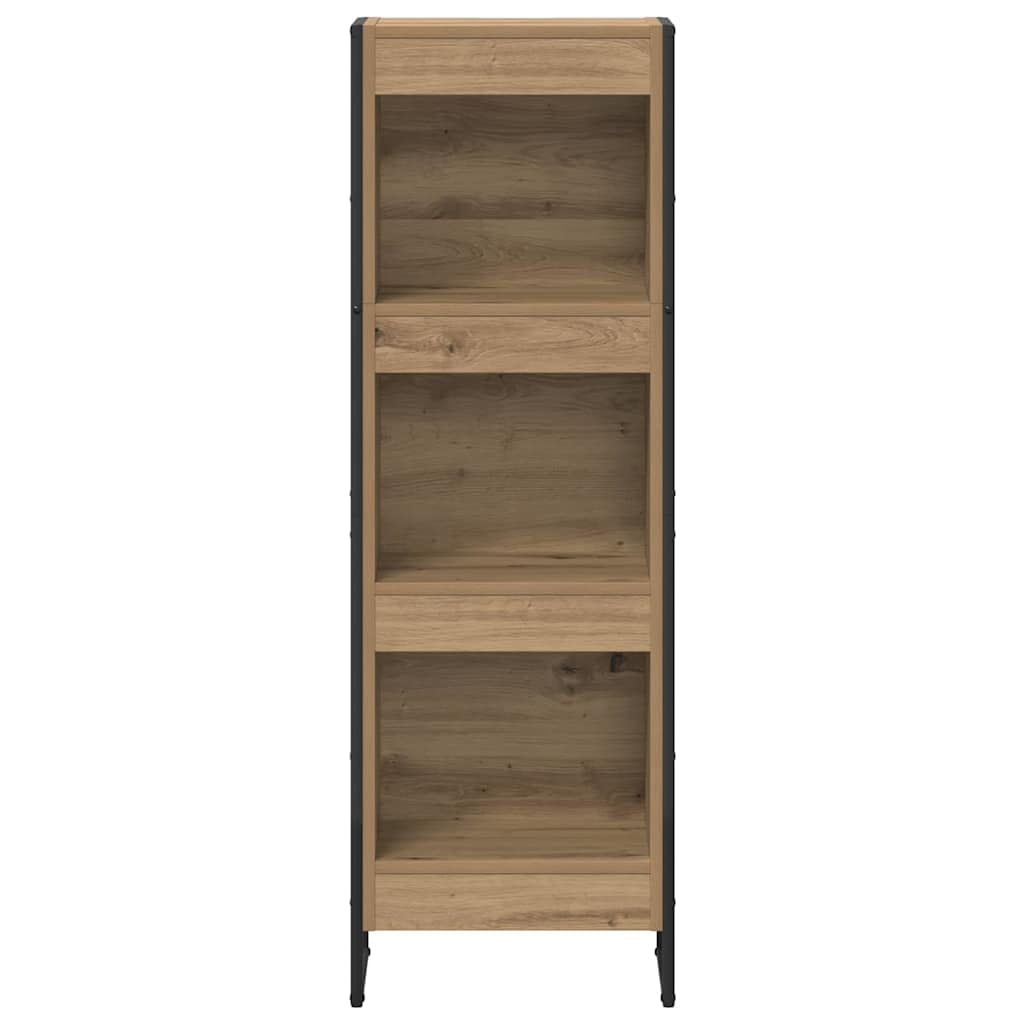 Regał na książki 40 x 30 x 121 cm, materiał drewnopochodny, rzemiosło artystyczne, dąb, do salonu, biura i pokoju dziecięcego, do przechowywania, ścianka działowa, organizer, stylowy regał