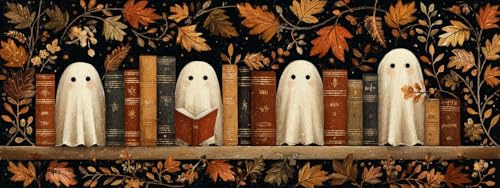 Reofrey ダイヤモンドアート 大きいサイズ ハロウィーンダイヤモンドの絵画 、クロスステッチ キットおばけ, 手作りキット 全面貼り付けタイプ ビーズア DIY 手芸キットホーム レストラン ラインストーン ホーム 壁掛け 装飾品 30x80cm