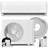 MEPTY 9000BTU Mini Split AC/Heating System, 19 SEER2 Energy Efficient Mini Split Air Conditioner with Heat Pump, Cools Up to 450sq.ft, Ductless Inverter AC Unit with Pre-Charged Condenser