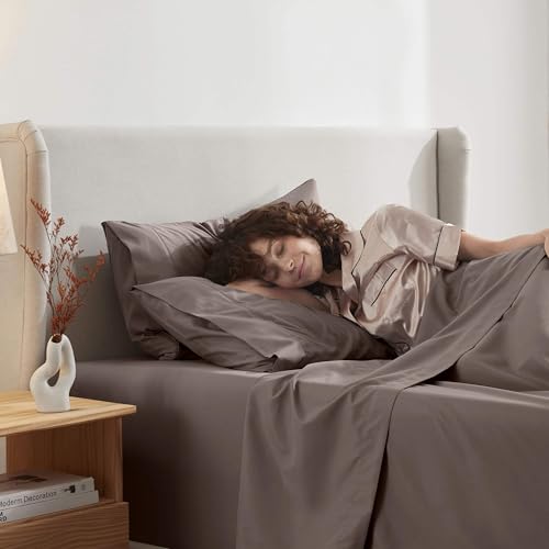 Image of Nestl Twin Bed Sheet Set - Chocolate Brown - 3-Piece Deep Pocket | Instantly Soft, Night-One Ready (No Wash Required). Fits 16-Inch Deep Pockets, 360-Degree Elastic Grip
