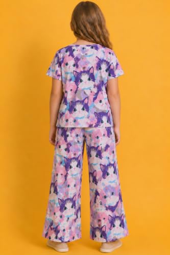 Image of TotzTouch Night Dress Kids Girls - Soft, Comfy & Adorably Stylish Printed Pyjama Set Age 6 Months to 15 Years