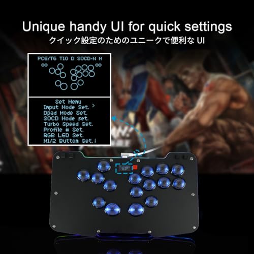 Image of Duelpad Leverless Controller Arcade Stick, Zen16 Arcade Controller for PC /PS3 /PS4 /PS5 /Switch /Steam, All-Button Arcade Fight Stick with SOCD /TURBO /Custom RGB /Hot-Swap /Low-Profile Switch (ZEN16 BLACK)