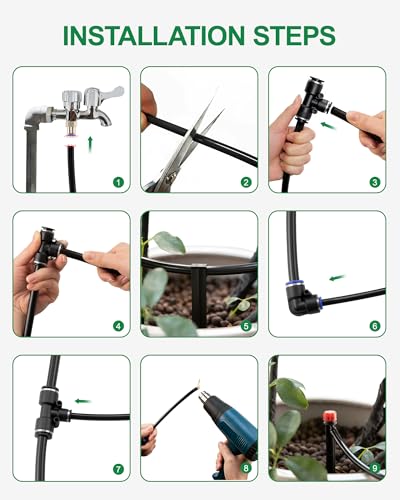 IRRIGARDENER Drip Irrigation System for Garden, 180FT Tubing - image 3