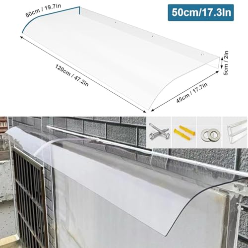 Auvent de porte polycarbonate 45x300 couverture entrée extérieure - 8