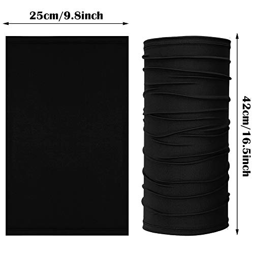 Geyoga 6 Pack Neck Gaiter Bandana Face Mask Summer UV Protection Cooling Breathable Face Mask Neck Scarf Balaclava for Men Women (Black, Gray, White)