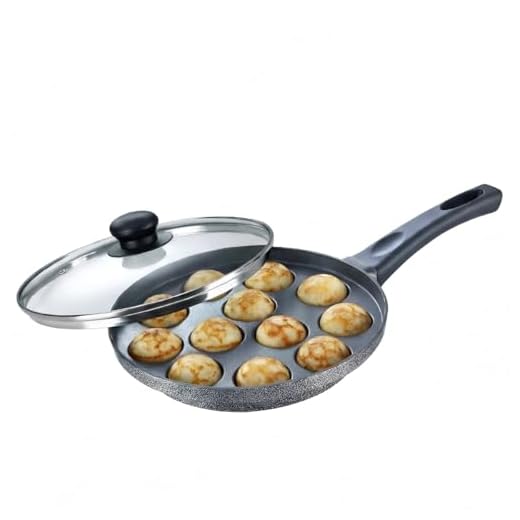 Prestige Omega Select Plus Non-Stick Paniyarakkal with Lid (240 mm, Black)