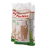 PeeWee 28 L / 18 KG Holzstreu Katzenstreu Einstreu Bio Öko Streu Pellets (2x9kg)