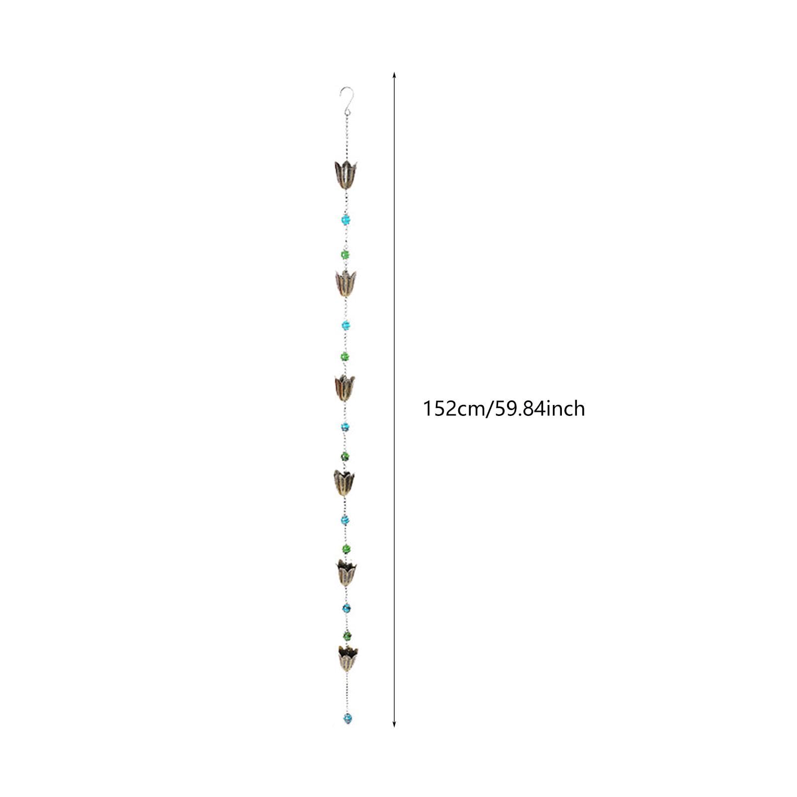 MYCENSE Rain Chain Adapter Water Diverter Accessories Iron Convenient Outside Hardware Downspout Holder Connector Hook for Garden, Tulip