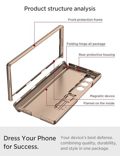 Coque Samsung Fold 6 robuste anti-rayure avec support réglable et protection charnière - 5
