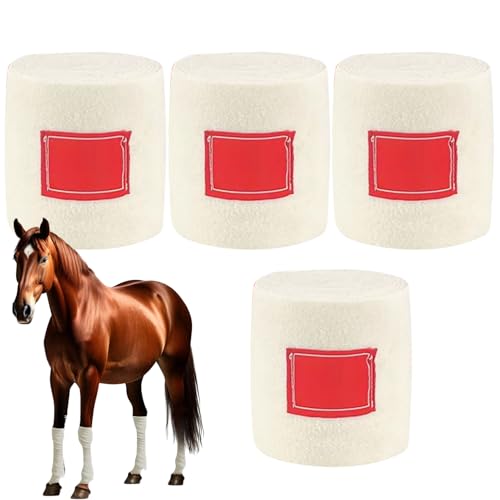 Vendaje de caballo | Vendaje autoadhesivo para caballos - 4 piezas de vendajes flexibles para diversas actividades ecuestres como montar, senderos, competición, recuperación, entrenamiento y cuidado