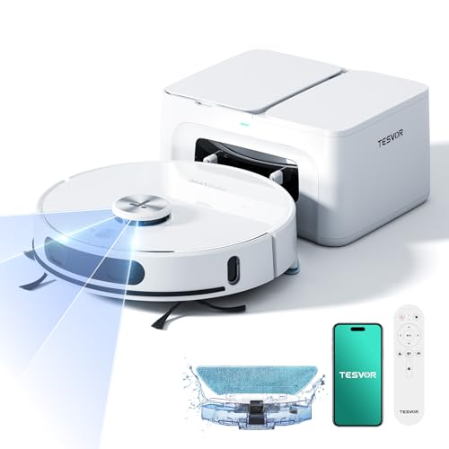 Robot Vacuum and Mop Combo,Self Emptying Station for 70 Days Cleaner with LiDAR Navigation Smart...