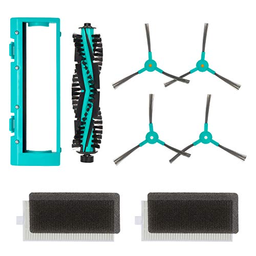 Deenkee DK700 Aspirateur robot Accessoires de rechange pour robot aspirateur (4 brosses latérales, 2 filtres HEPA et 1 brosse centrale)