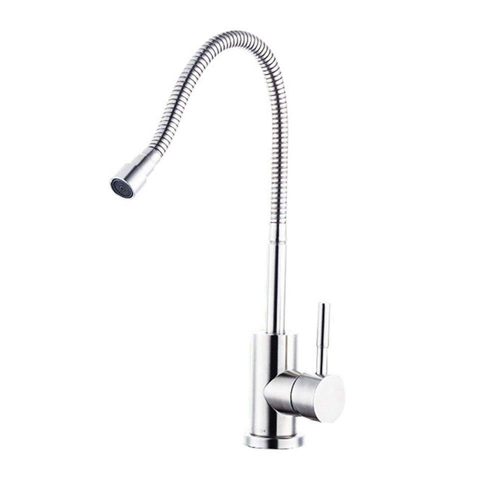 Robinet de salle de bain anti-corrosion en acier inoxydable avec mitigeur monocommande