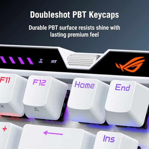 Image of ASUS ROG Falchion Ace 75 HE Wired Analog Hall Effect Gaming Keyboard- 75% TKL, USB, Hot Swappable HFX V2X Magnetic Switch, Rapid Trigger, 8KHz Polling, PBT Keycap, Carry Case, Web based Config - White