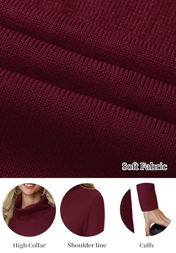 Women's Sweater Dress Ribbed Knit Dress Turtleneck Long Sleeve Pullover Sweaters Sexy Spring Bodycon Dresses4