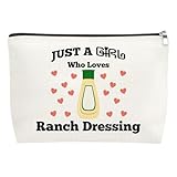 Mxrymvu Ranch Dressing Lover Gift Makeup Bag Funny Foodie Gift Salad Sauce Cosmetic Bag Condiment Sauce Lover...