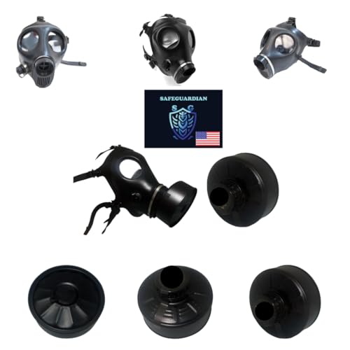 SafeGuardian Israeli Gas Mask with 40mm Premium Filter Respirator, Paintball, Halloween, Welding, Chemical