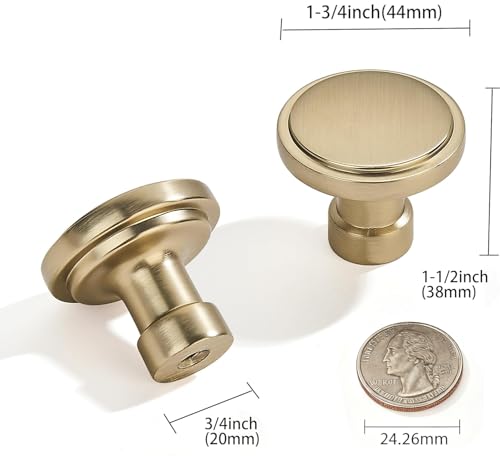 khtumeware 10 Pack Large Knob Champagne Bronze Cabinet Knobs Solid Heavy Duty Knobs Drawers Bi-Fold Door Knob Cabinet Hardware for Kitchens Bathroom by khtumeware - Used condition - Image 2