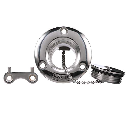 Seachoice Corrosion-Resistant Cast 316 Stainless Steel Deck Fill Waste Fill W/ Cap #TOP3
