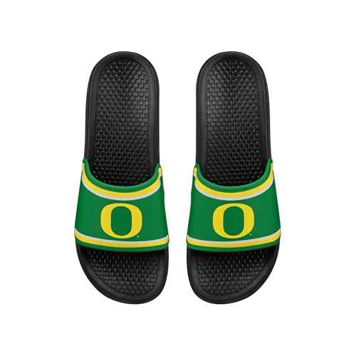 Image of FOCO NCAA Printed Team Logo and Color Stripes Comfortable Slide Sandals