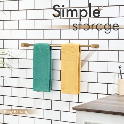 Image of KOKOSIRI Bathroom Towel Rack Wall Mounted 24'' Bath Towel Bar Holder for Bathroom Hardware Accessories Champagne Bronze Stainless Steel, B4007CPG-L24