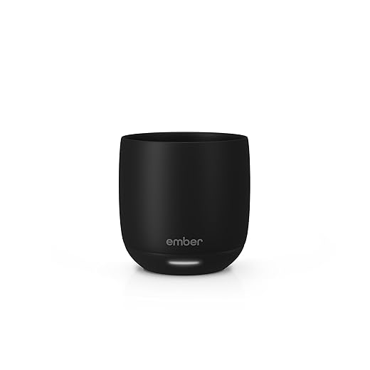 Ember Temperature Control Smart Cup - 178 ml App-Controlled and Rechargeable Heated Coffee Mug with Intelligent LED Display, 1.5-hr Battery Life, Black