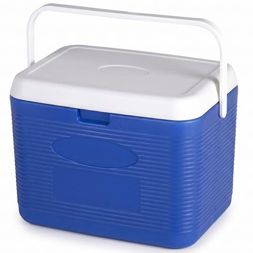 Rétention de froid 24 heures pour cette glacière rigide 20 L portable en plastique bleu